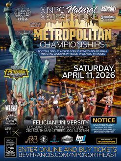 2026 NPC NATURAL STEVE STONE METROPOLITAN CHAMPIONSHIPS<br><br>APRIL 11, 2026